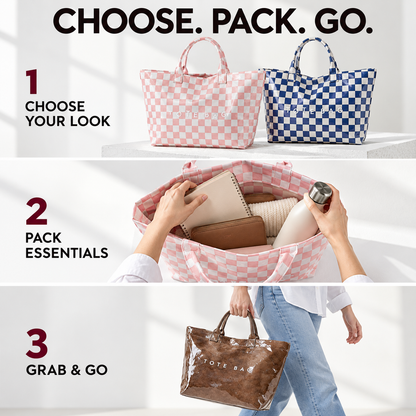 Women's Large Capacity Glossy Tote Bag – Stylish Everyday Carryall for Shopping, Work & Travel