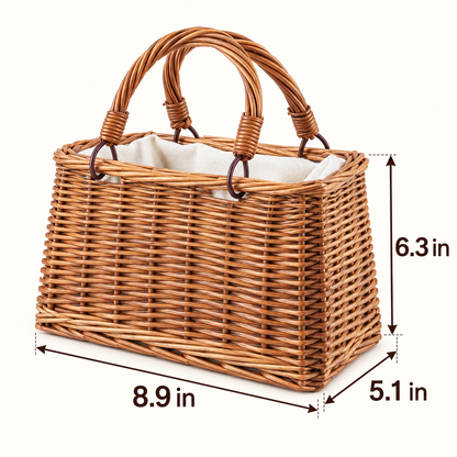Rattan Wicker Gift Basket – DIY Decorative Handbag