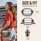 Football-Shaped Clear Crossbody Bag