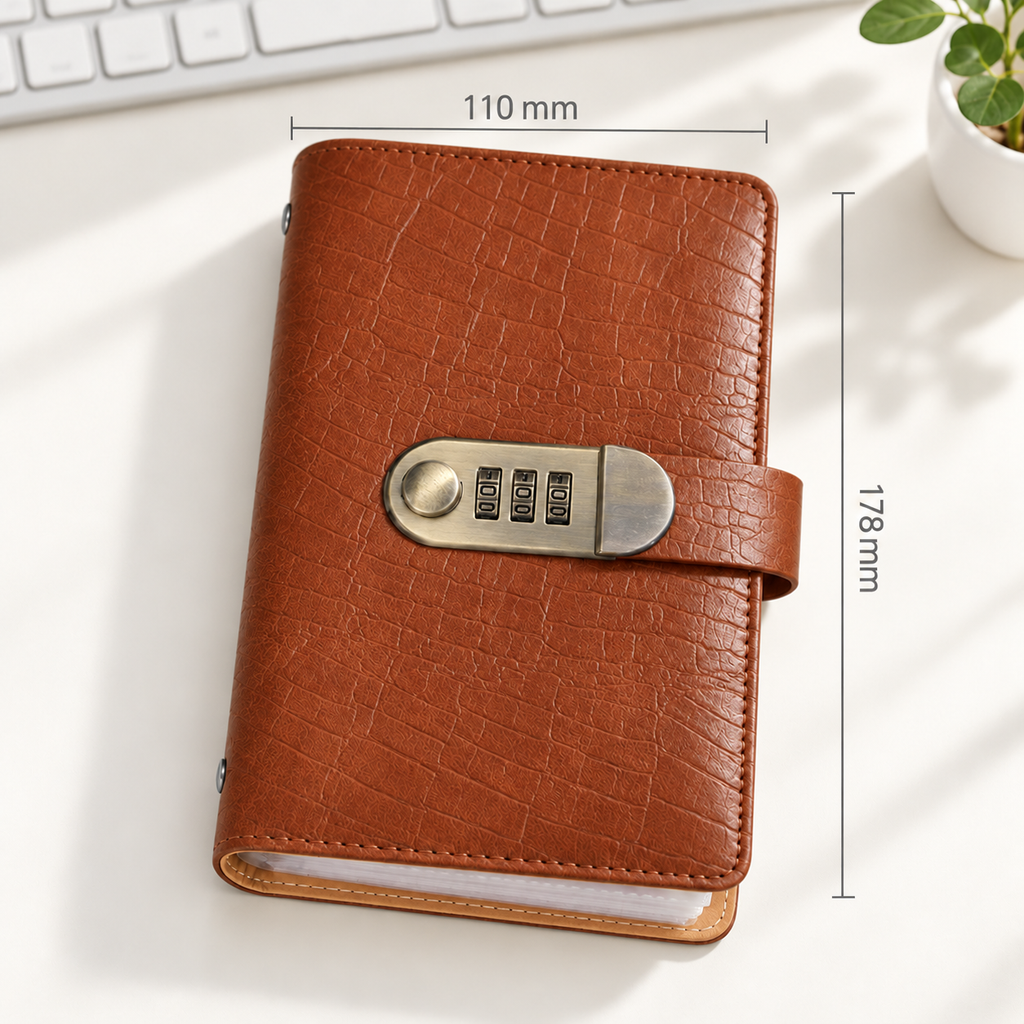 A6 Cash Savings Binder with 3-Digit Combination Lock