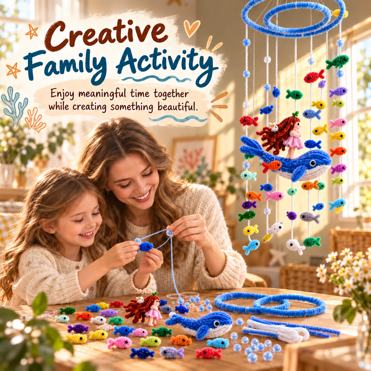 🐟DIY Ocean Fish Wind Chime Kit – Create Your Own Seaside Magic! ✨