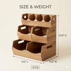 3-Tier Bamboo Potato &amp; Onion Storage Bin