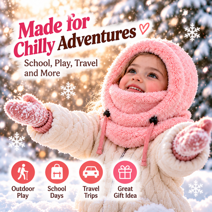 🧣Kids' Cozy Fleece Balaclava Hood & Neck Warmer – Stay Warm All Winter Long⛄