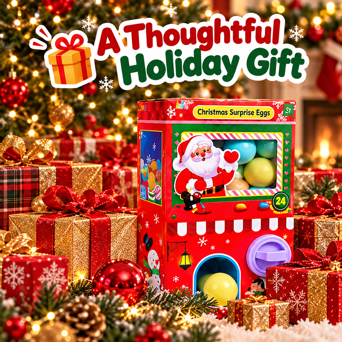 🎄 24-Day Christmas Surprise Advent Calendar Capsule Machine – Fill, Twist & Discover Holiday Surprises! 🎁