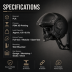 Skull Motorcycle Helmet Wall Mount