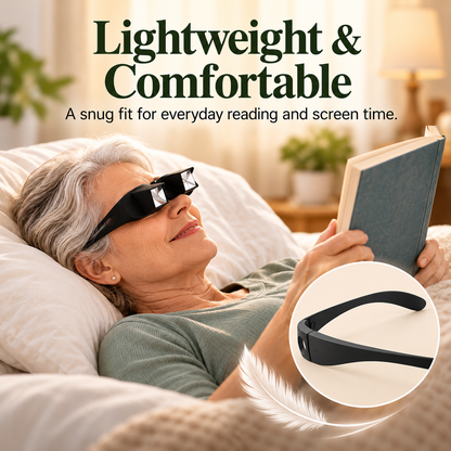👓 90° Prism Reading Glasses – Read Comfortably While Lying Down! 📖