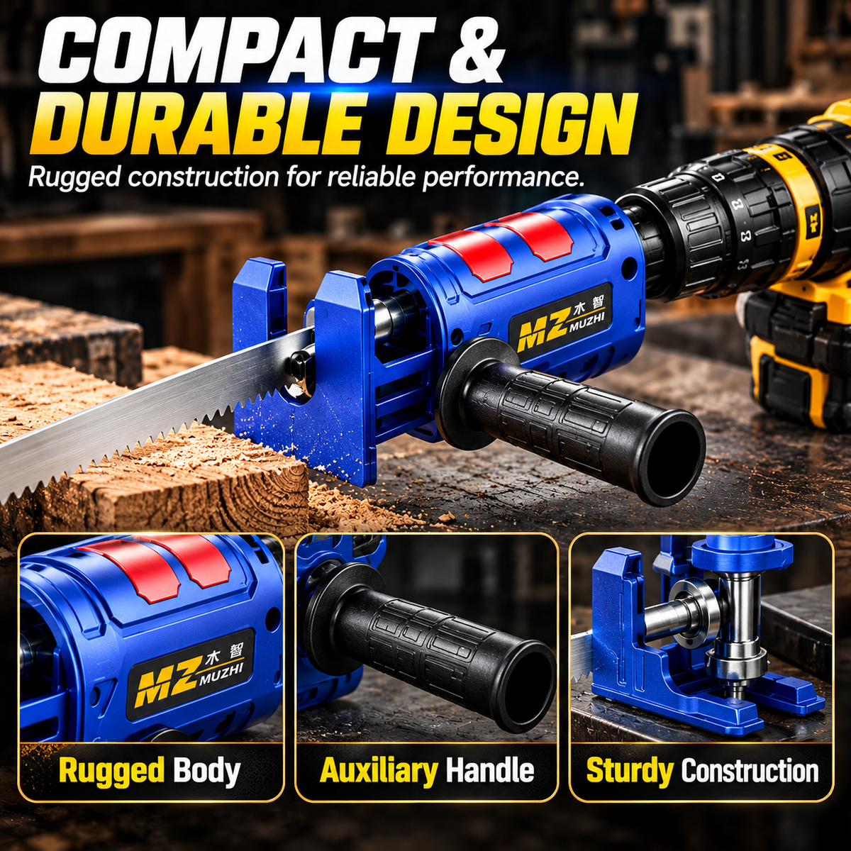 🔧 Drill to Reciprocating Saw Adapter – Turn Your Drill Into a Power Saw! 🪚