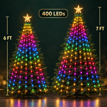 Smart RGB Christmas Tree Lights with App & Music Sync