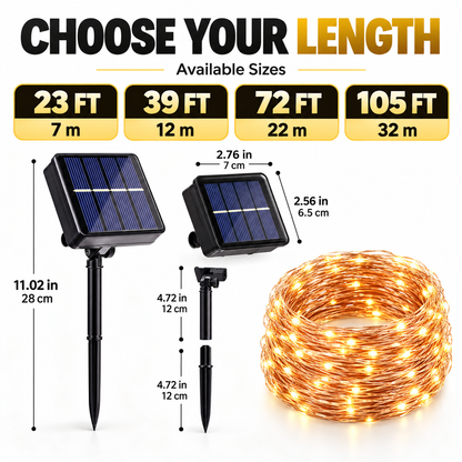 2-Pack Solar Fairy String Lights for Magical Outdoor Glow