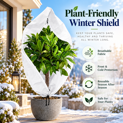 5-Pack Reusable Plant Frost Covers – Breathable Winter Protection
