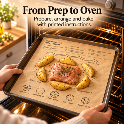 🍗Baking Paper Printed with Recipes—Making Baking Easy and Mess-Free! 👩‍🍳
