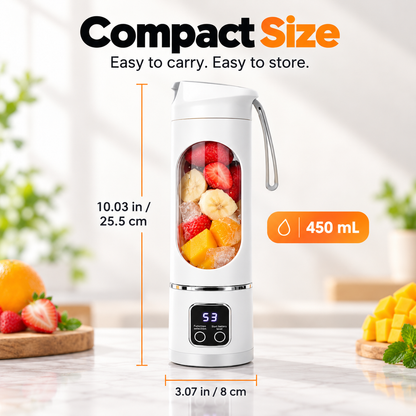 Portable Wireless Blender – 12 Blades, 3 Speeds & Digital Display