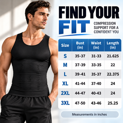 2/3/4Pack Menswear Compression Tank Top,tummy & Abdominal Control Body Shaper Trainer Vest