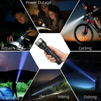 🏆HOT SALE⚡Waterproof Rechargeable Digital Display 2-in-1 Strong Light Flashlight