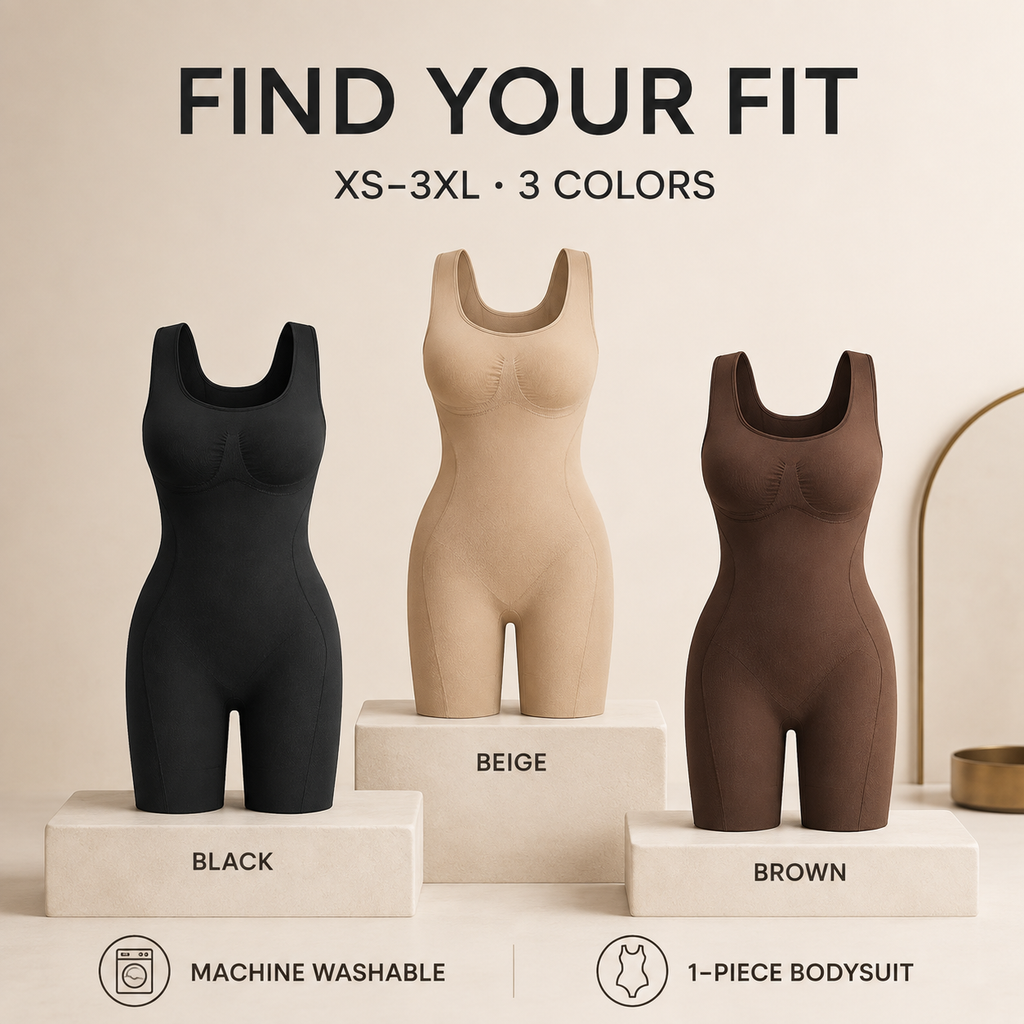 The Ultimate No-Hassle Bodysuit: Open-Back Tummy Control & Butt Lifting Shaper