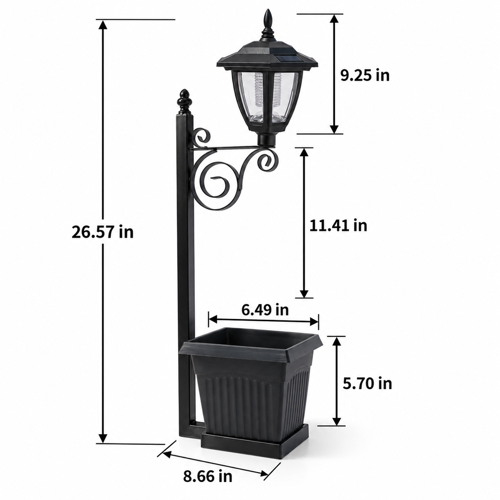 Solar Planter Lamp — Flowers by Day, Light by Night