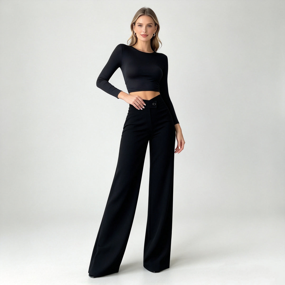 High Waist Wide Leg Pants - Elegant & Comfortable Casual Trousers