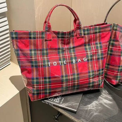 Women's Large Capacity Glossy Tote Bag – Stylish Everyday Carryall for Shopping, Work & Travel