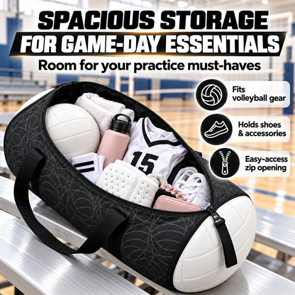 🏐Volleyball-Shaped Duffel Bag – One Bag, Two Forms!🏐
