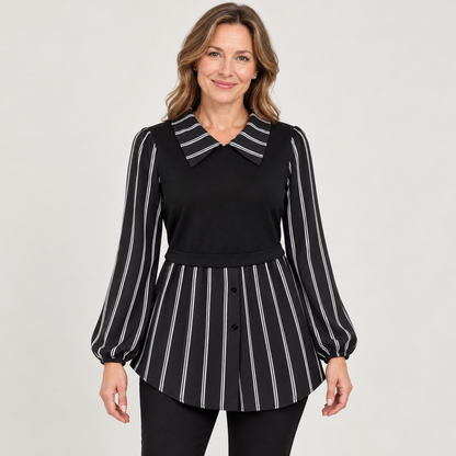 Women’s Layered-Look Collared Tunic – Effortless Everyday Style