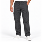 Men’s Flexible Stretch Regular Fit Cargo Pants | Comfort Straight Leg Work Pants with Expandable Pockets