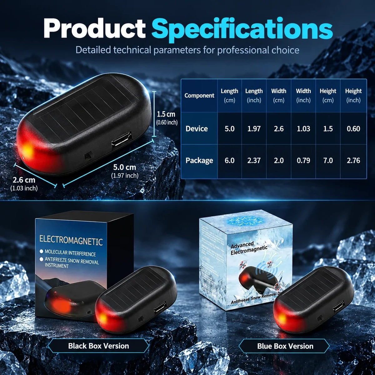 🚗❄️ Electromagnetic frost and snow remover – Effective protection for the car during winter