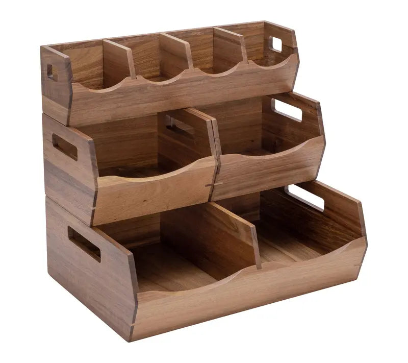 3-Tier Bamboo Potato &amp; Onion Storage Bin
