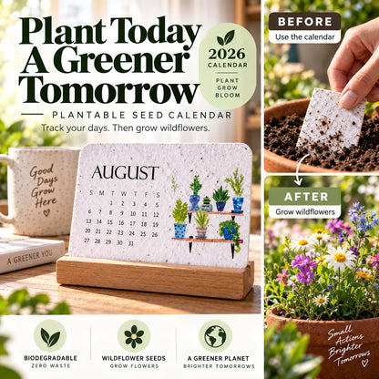 🌱2027 Plantable Seed Paper Calendar – Eco-Friendly Gardening Gift