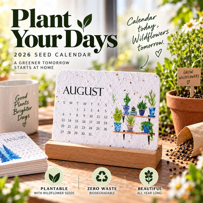 🌱2027 Plantable Seed Paper Calendar – Eco-Friendly Gardening Gift