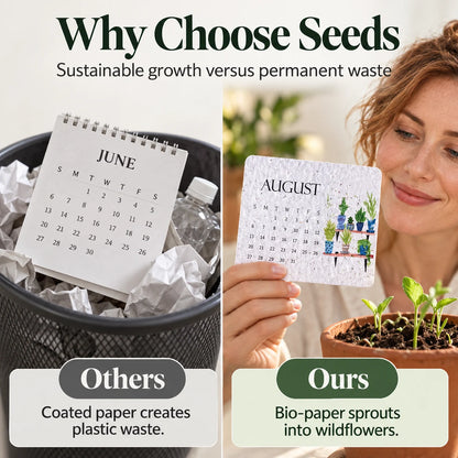 🌱2027 Plantable Seed Paper Calendar – Eco-Friendly Gardening Gift