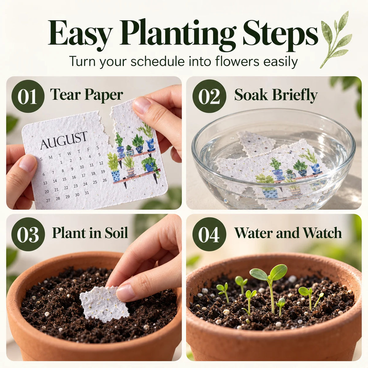 🌱2027 Plantable Seed Paper Calendar – Eco-Friendly Gardening Gift