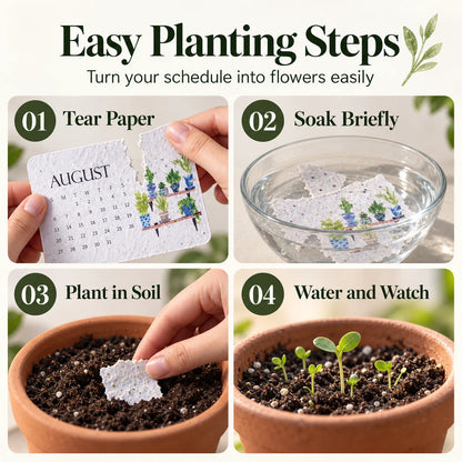 🌱2027 Plantable Seed Paper Calendar – Eco-Friendly Gardening Gift
