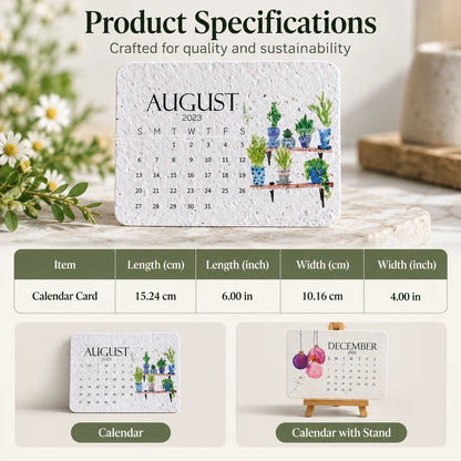 🌱2027 Plantable Seed Paper Calendar – Eco-Friendly Gardening Gift