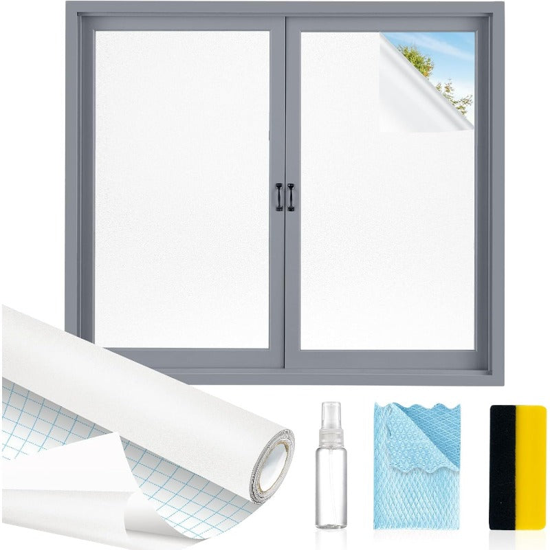 One-Way Privacy Window Film – Static Cling Mirror Tint with Full DIY Kit