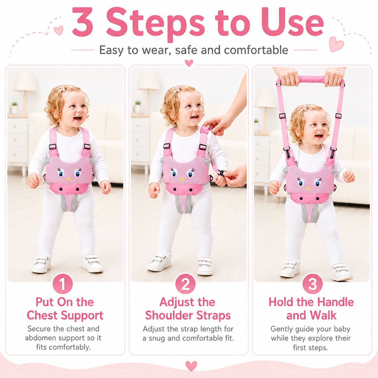Adjustable Baby Walking Support Harness for 7–24 Months