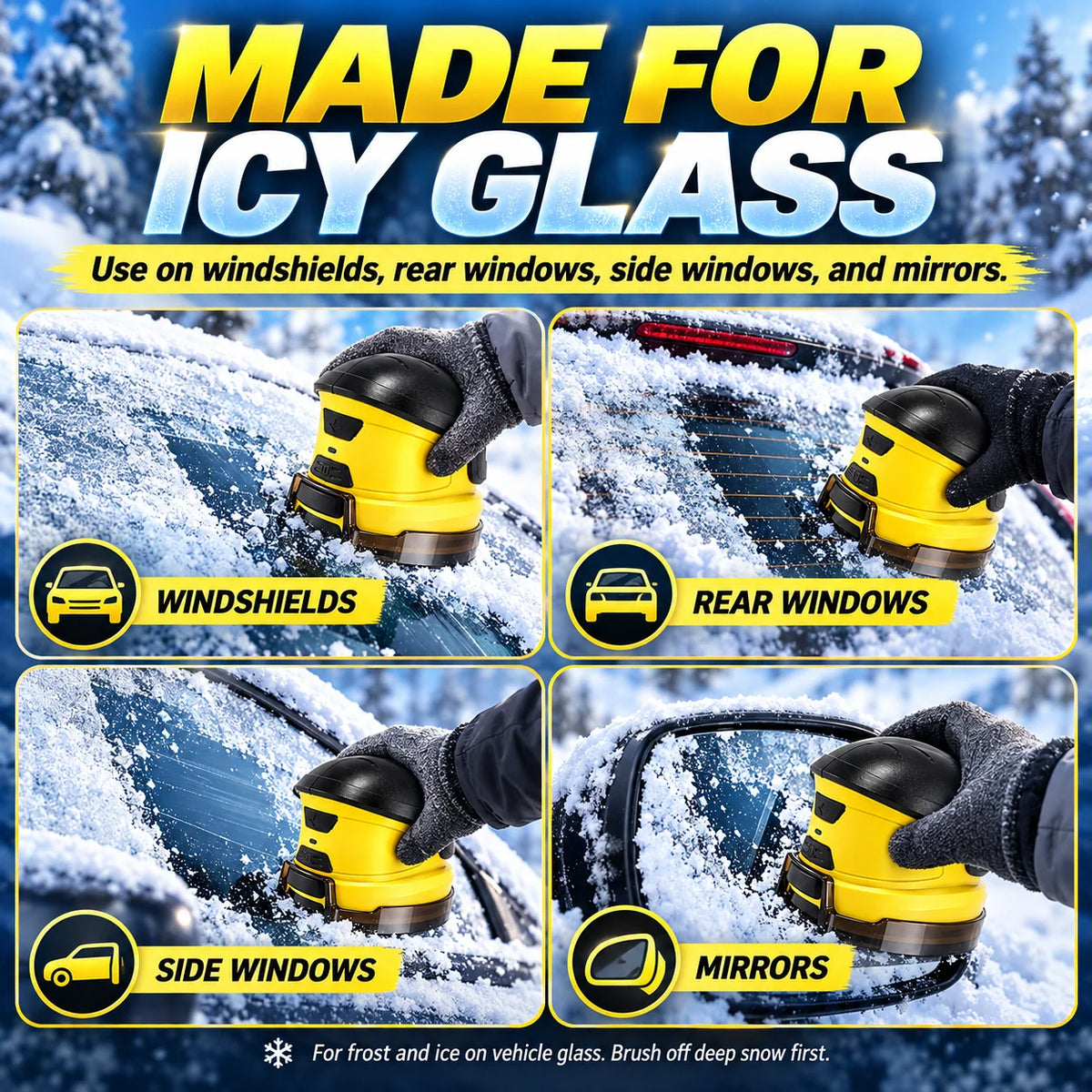 🚗 Cordless Electric Car Snow Remover – Clear Winter Snow with Ease! ❄️