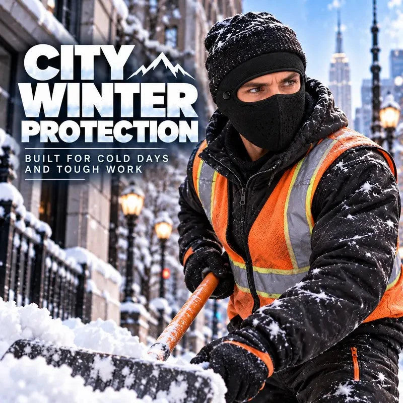 Winter Face Mask with Detachable Goggles, Windproof Thermal Fleece Lined Full Face Cover 🥽