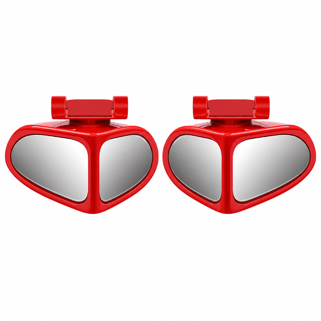 2 PCS 360° Rotating Dual-Lens Rearview Assist Blind Spot Mirror