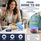 4-Piece Food Storage Containers with Lids – Multi-Size Stackable Kitchen Storage Bowls