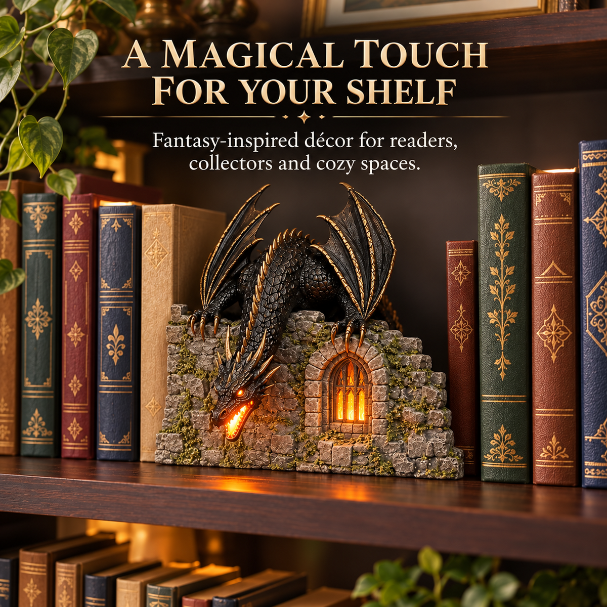 Fire-Breathing Dragon Mist Diffuser – Glowing Gothic Castle Decor