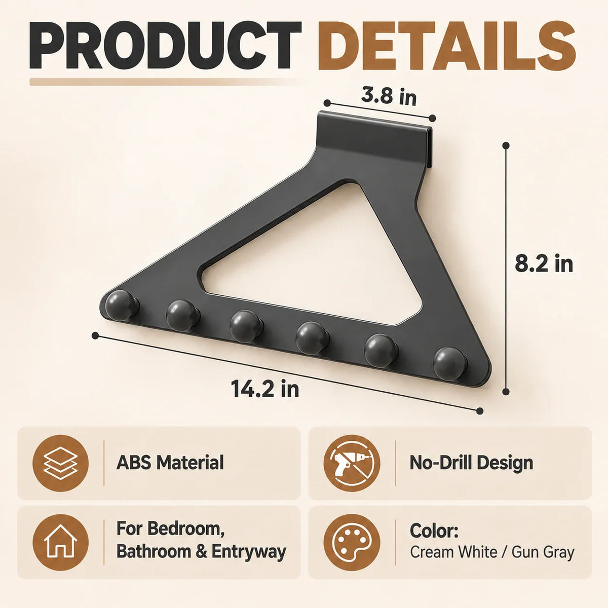 Over-the-door Triangle Hanging Organizer