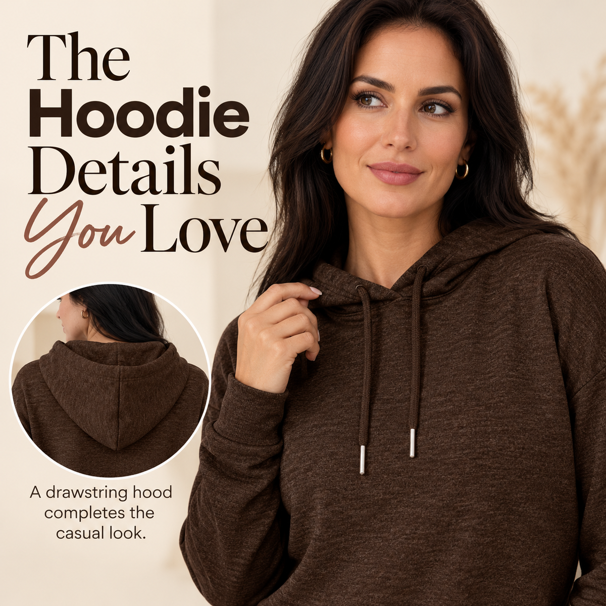 🤍 Women’s Two-Piece Curved-Hem Hoodie Set