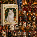 Advent Calendar 2026 Cat Advent Calendar Gift for Adults Friends Cat Owners and Lovers Christmas Holiday Countdown Gift 24 Designs Cats Charm Christmas Tree Ornament