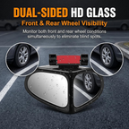 2 PCS 360° Rotating Dual-Lens Rearview Assist Blind Spot Mirror