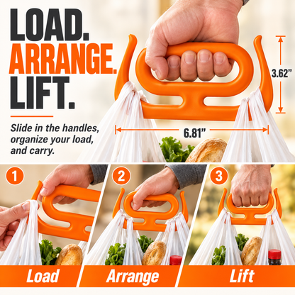 ✨ Ergonomic Multi-Purpose Carrier Handle – 100 lbs Grocery, Bucket & Tote Holder