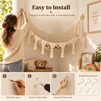 Boho Stuffed Animal Hammock – Cute Corner Storage