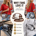 Football-Shaped Clear Crossbody Bag