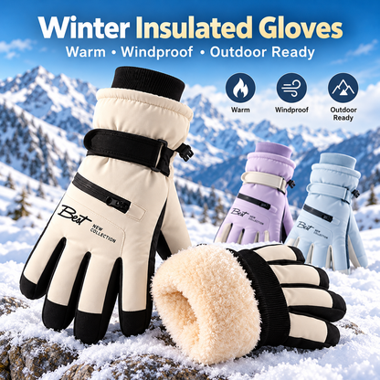 Winter Insulated Gloves – Warm Windproof Outdoor Gloves