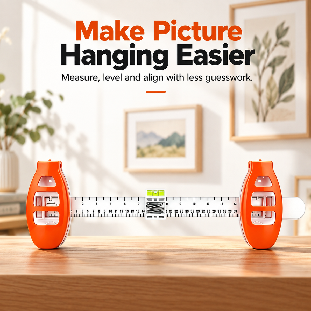 Hang It Straight the First Time – Easy Picture Hanging & Alignment Tool