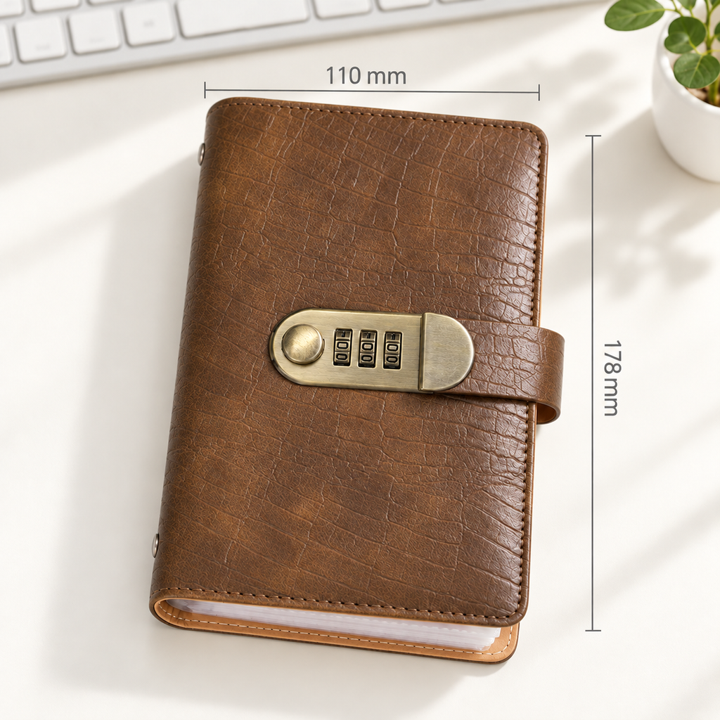 A6 Cash Savings Binder with 3-Digit Combination Lock